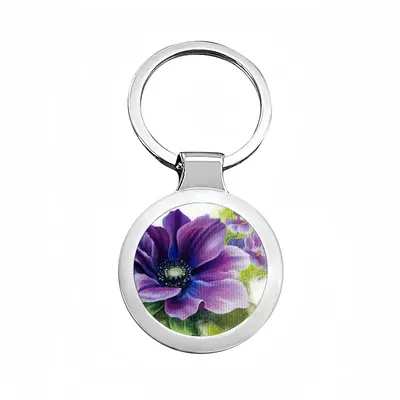 Violet Charm Circular Keychain