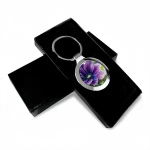 Violet Charm Circular Keychain