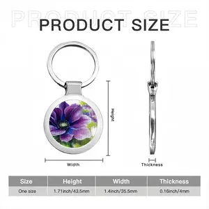 Violet Charm Circular Keychain