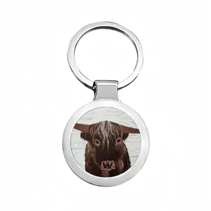 Bull - Red Bull Taurus Animals Buffalo Wild Circular Keychain