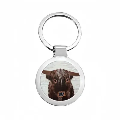 Bull - Red Bull Taurus Animals Buffalo Wild Circular Keychain