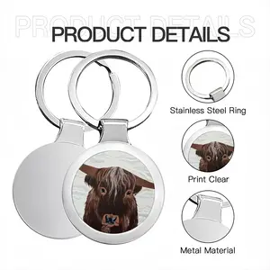 Bull - Red Bull Taurus Animals Buffalo Wild Circular Keychain