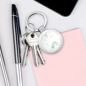 Structural Cracks Circular Keychain