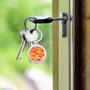 Kiwano Horned Melon Circular Keychain