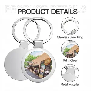 #17Th Street Shoppes Circular Keychain