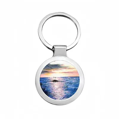 Jamaica Sunset Circular Keychain