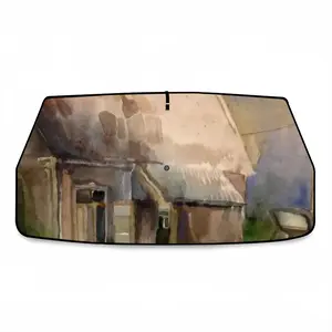 Watercolor - The Village Car Sunshade Parasol