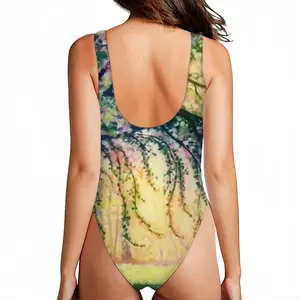 Women Golden Autumn One Piece Swimsuit