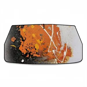 Basic Orange Car Sunshade Parasol