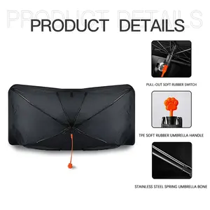 Basic Orange Car Sunshade Parasol