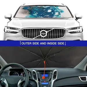 Basic Blue Car Sunshade Parasol