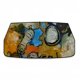 I Walk On The Moon Car Sunshade Parasol