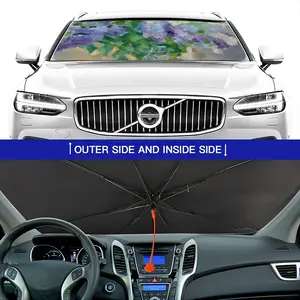 The Spring Flowers Car Sunshade Parasol