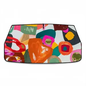 Pseudo Geometric I Car Sunshade Parasol