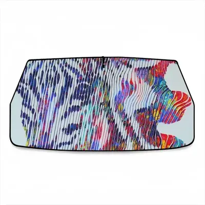 The Colorful Zebra Car Sunshade Parasol