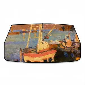 Evening At The Port Car Sunshade Parasol