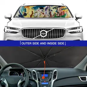 Mythological Garden Car Sunshade Parasol