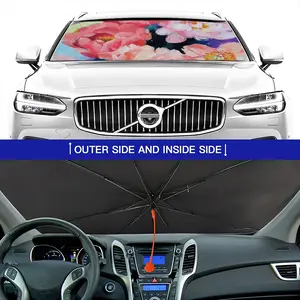 Happiness Car Sunshade Parasol