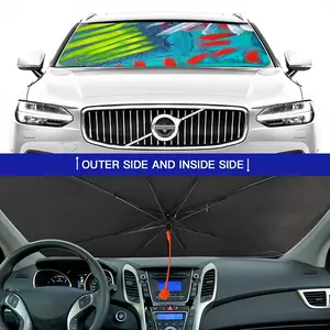 Blue Night Car Sunshade Parasol