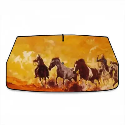 Fire In The Meadow Car Sunshade Parasol