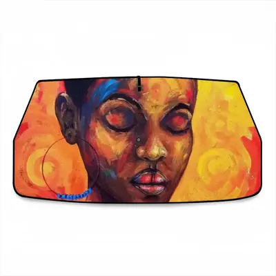 Colorful Meditation Car Sunshade Parasol