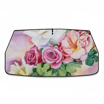 Roses In The Garden Car Sunshade Parasol