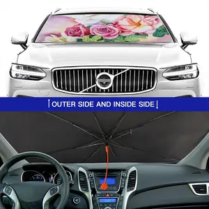 Roses In The Garden Car Sunshade Parasol