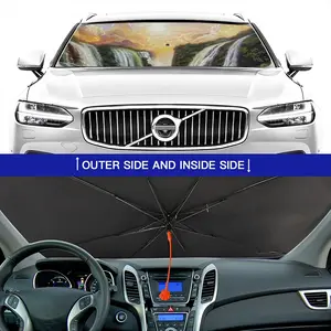 Among The Waterfalls Car Sunshade Parasol