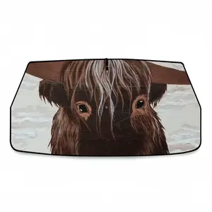 Bull - Red Bull Taurus Animals Buffalo Wild Car Sunshade Parasol