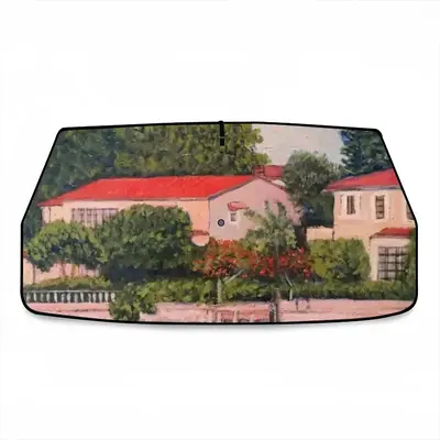 House With Red Roof Car Sunshade Parasol