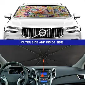 Griddle Car Sunshade Parasol