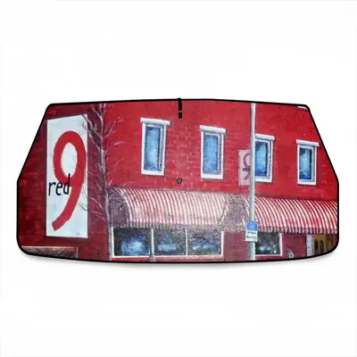 Red 9 Bar And Grill Car Sunshade Parasol