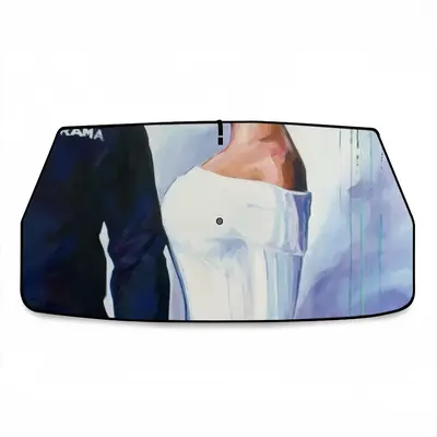 Drama - Pink White Office Art Car Sunshade Parasol