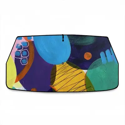 Blue And Green Modern Car Sunshade Parasol