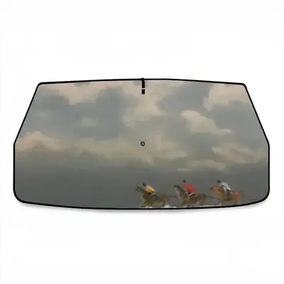 Beach With Riders Car Sunshade Parasol