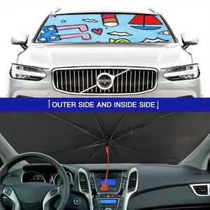 Seaside Car Sunshade Parasol