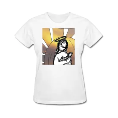 Women Madonna Short Sleeve T-Shirt (Cotton)