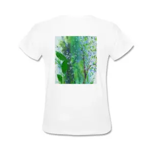 Women Twigs And Leaves Short Sleeve T-Shirt (Cotton)