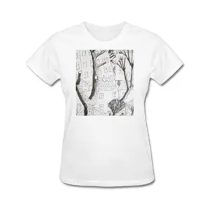 Women Trees Short Sleeve T-Shirt (Cotton)