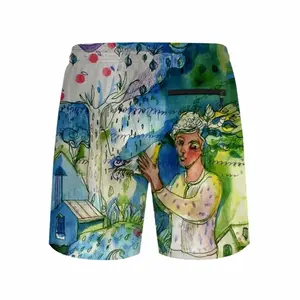 Boy With Bird Children's Sports Shorts