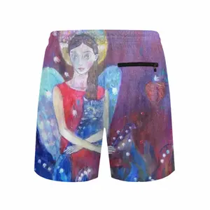 Angel With Cat Children's Sports Shorts