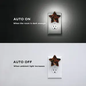 Orange Black Sensor Night Light (Star)