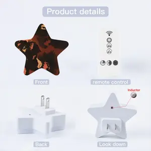 Orange Black Sensor Night Light (Star)