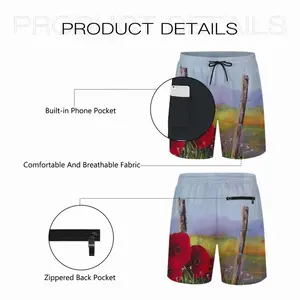 Fence Poppies Children's Sports Shorts