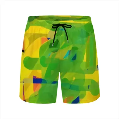 Yellow Green Children's Sports Shorts