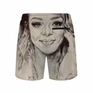 Rihanna Portrait Children's Sports Shorts