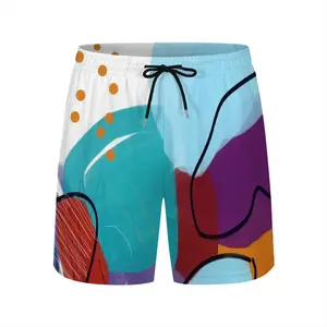 Orange Joy And Cerulean Skies Children's Sports Shorts