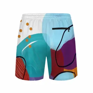 Orange Joy And Cerulean Skies Children's Sports Shorts