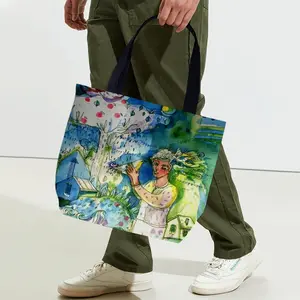 Boy With Bird Canvas Bag