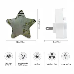 Angel Of Flowers - Stained Glass Sensor Night Light (Star)